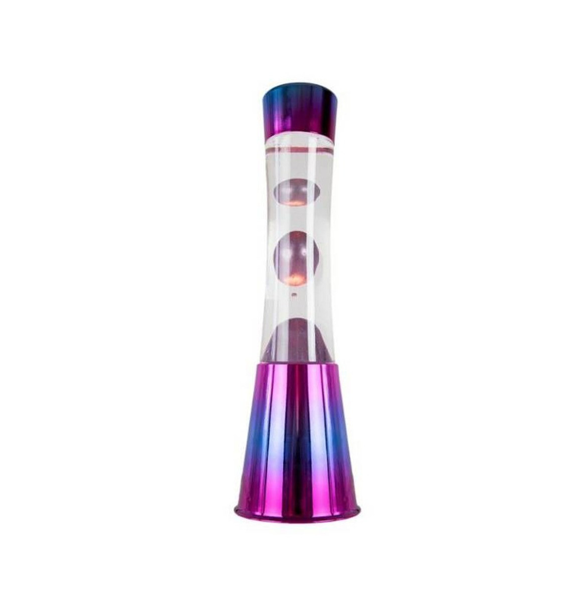 Fisura Lava Lamp - Iriserend Met Transparante Vloeistof En Veelkleurig Metaal Lava