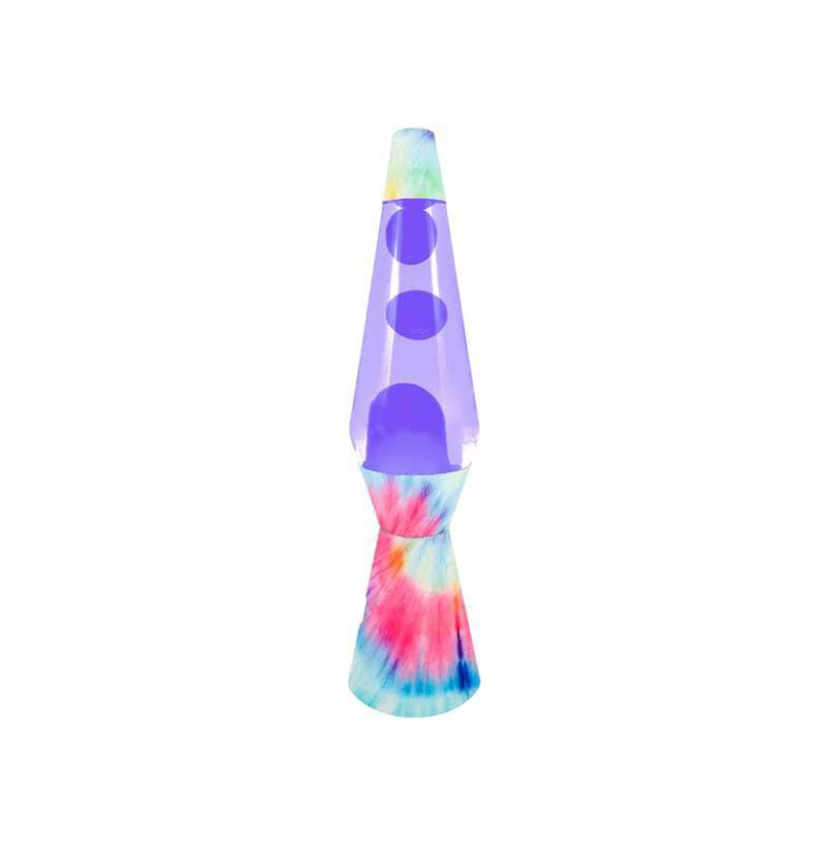 Fisura Lava Lamp Bullet - Tie Dye Met Transparente Vloeistof En Paarse Lava
