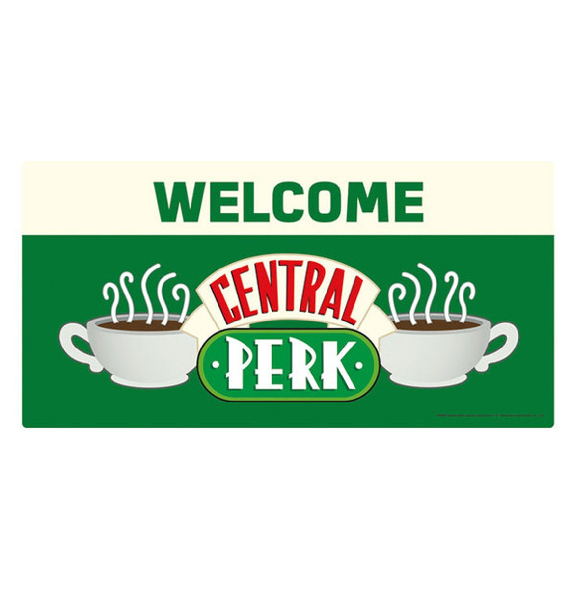 Friends Welcome To Central Perk Metalen Bord Met Reliëf - 60 x 30 cm