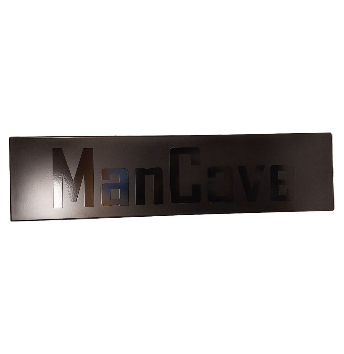 Mancave Zwart Emaille Bord - 80 x 20cm