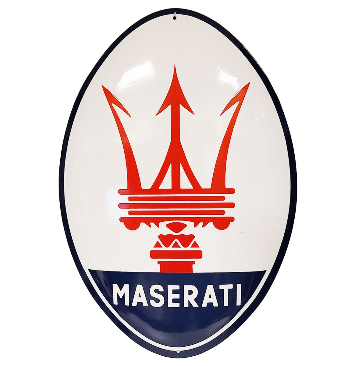 Maserati Logo Emaille Bord - 100 x 50 cm