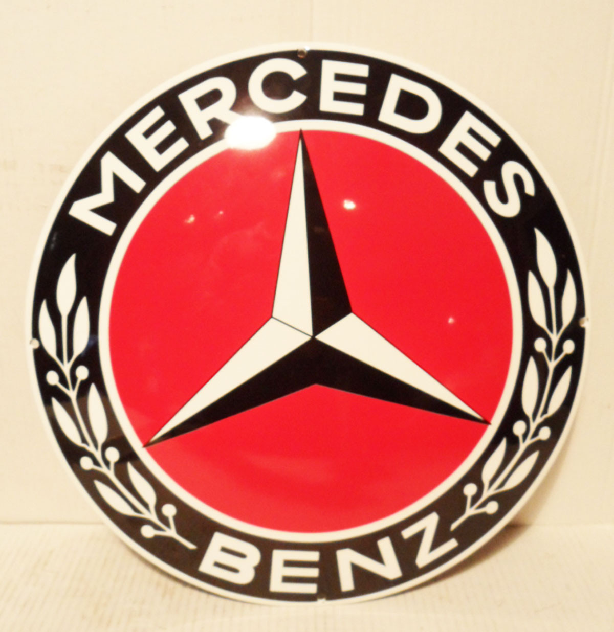 Mercedes Benz Logo Emaille Bord 41 cm