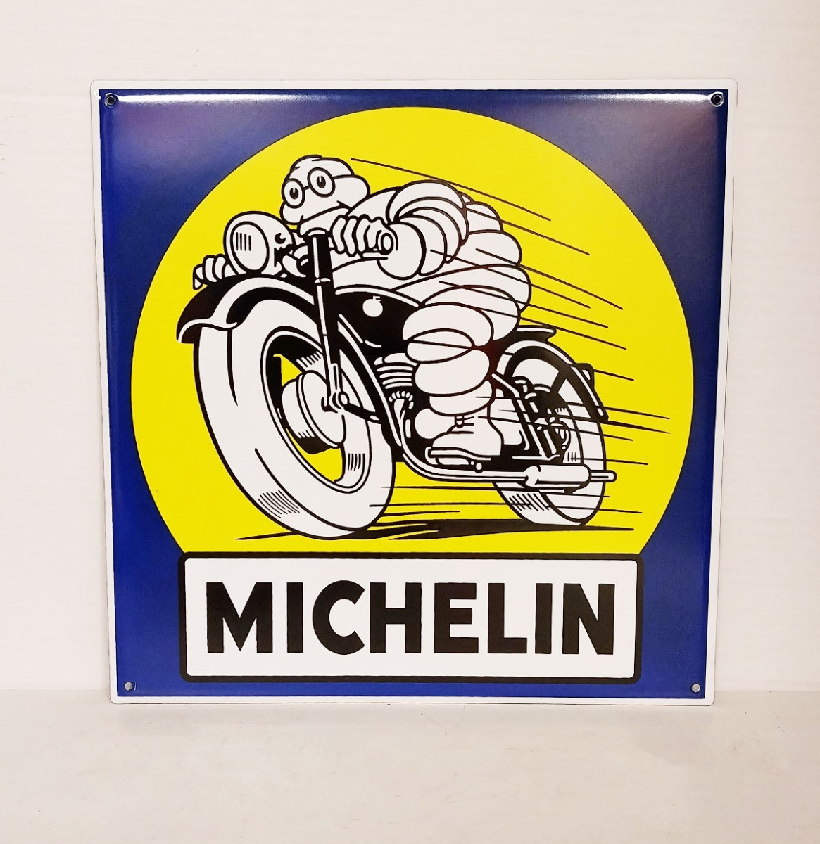 Michelin Motorcycle Emaille Bord - 30 x 30cm