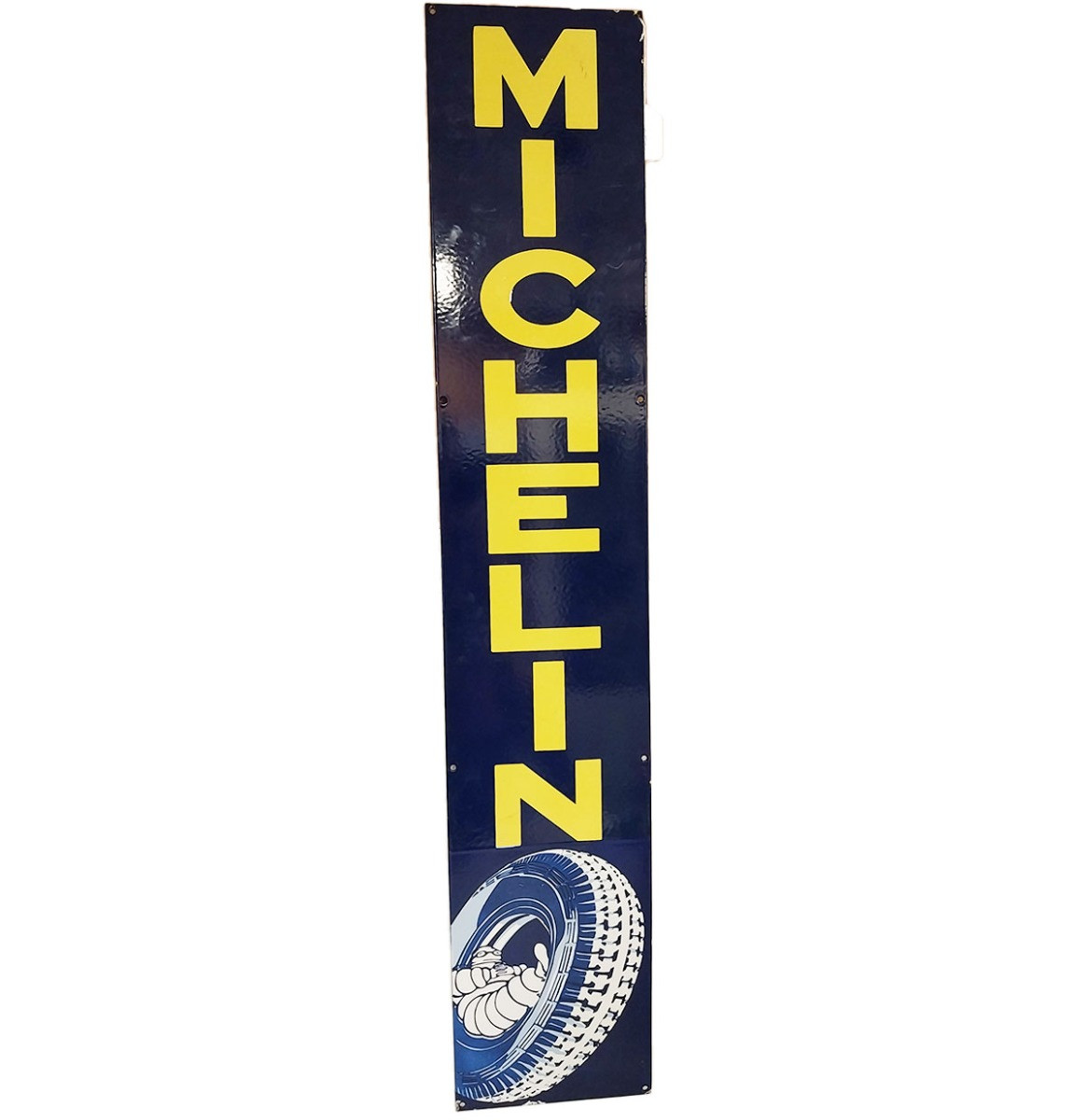 Michelin Tyres Verticaal Emaille Bord - 122 x 23cm