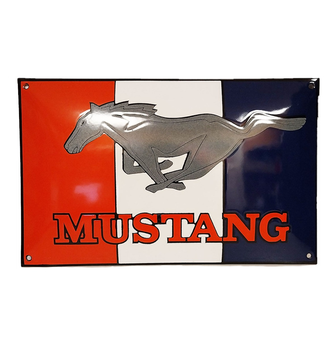 Ford Mustang Logo Emaille Bord - 40 x 25cm