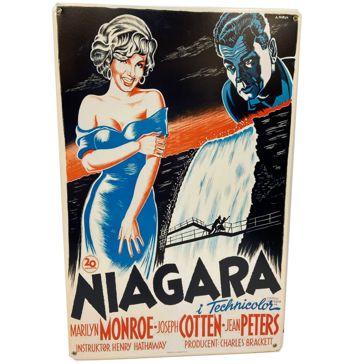 Marilyn Monroe Niagara Movie Poster Metalen Bord 29.5 x 44.5 cm