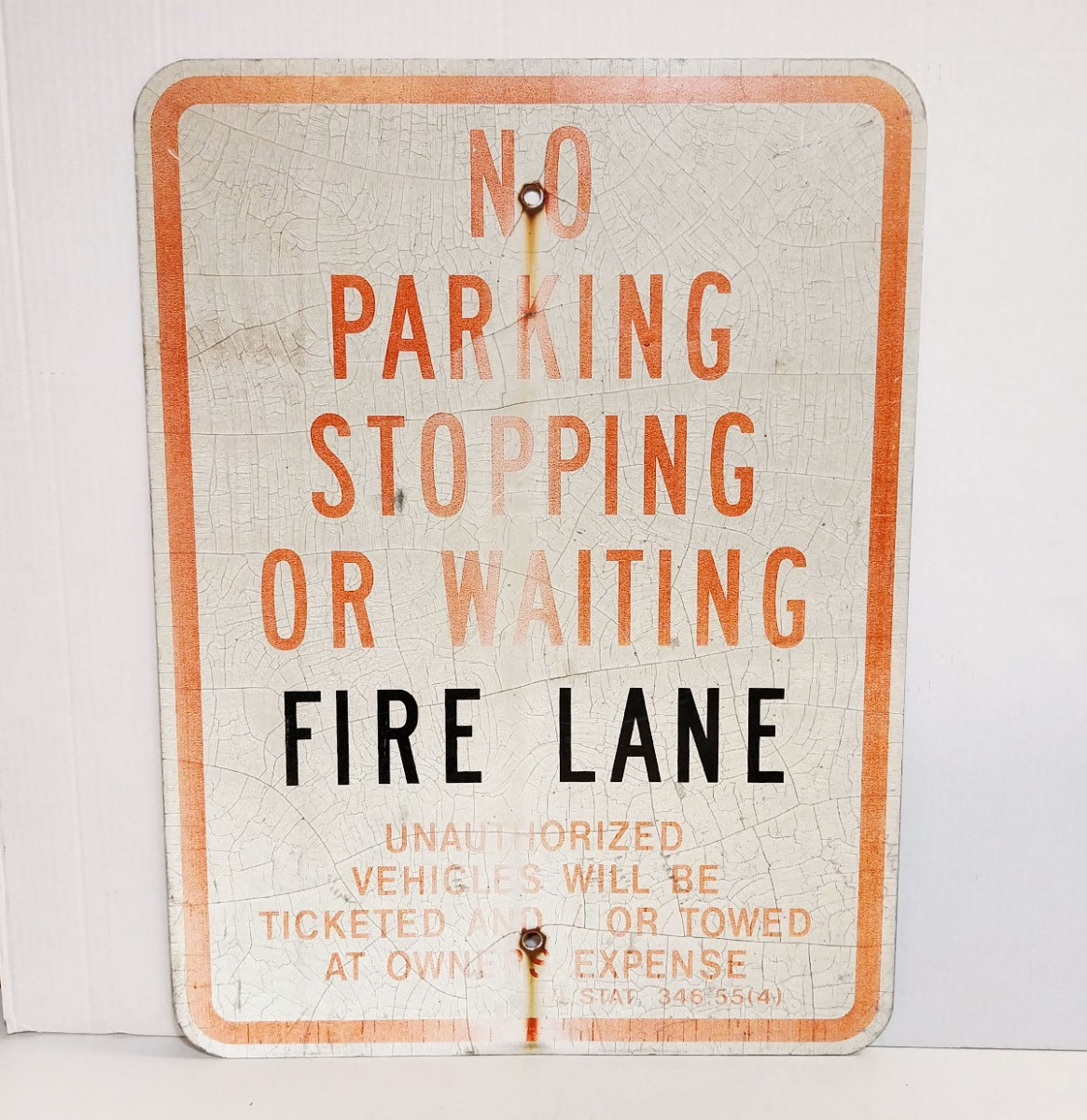 No Parking And Stopping In Fire Lane Origineel Amerikaans Verkeersbord - 61 x 46 cm