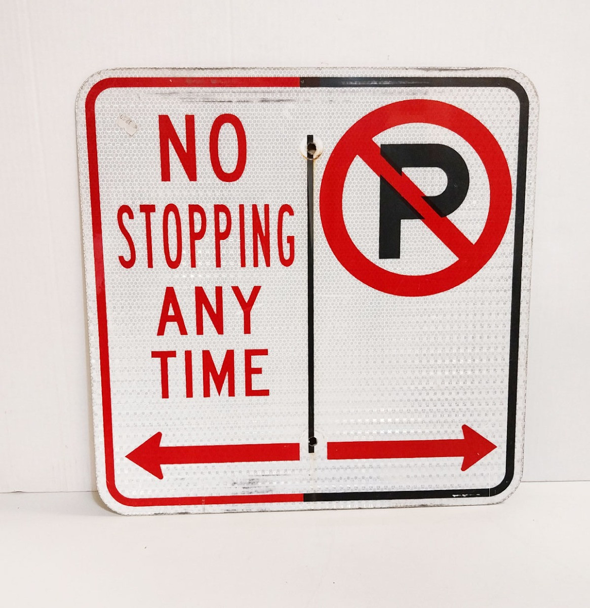 No Stopping Anytime - Origineel Amerikaans Verkeersbord - 46 x 46cm