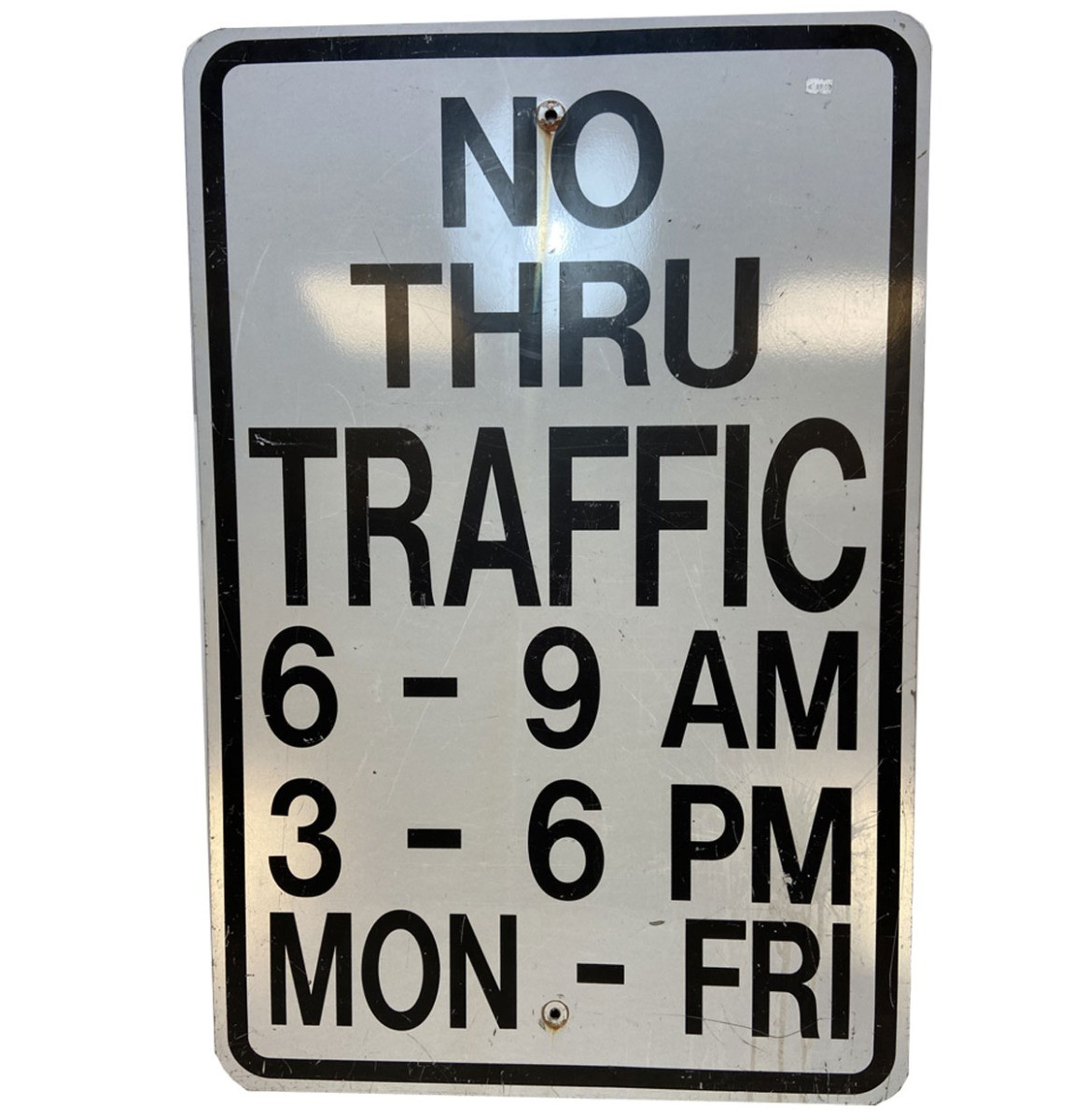 No Thru Traffic 6-9 Straatbord - Origineel