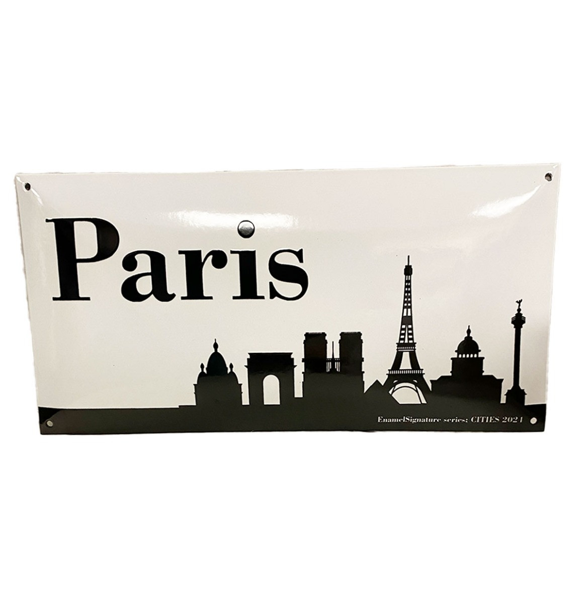 Parijs Emaille Bord - 50 x 25cm