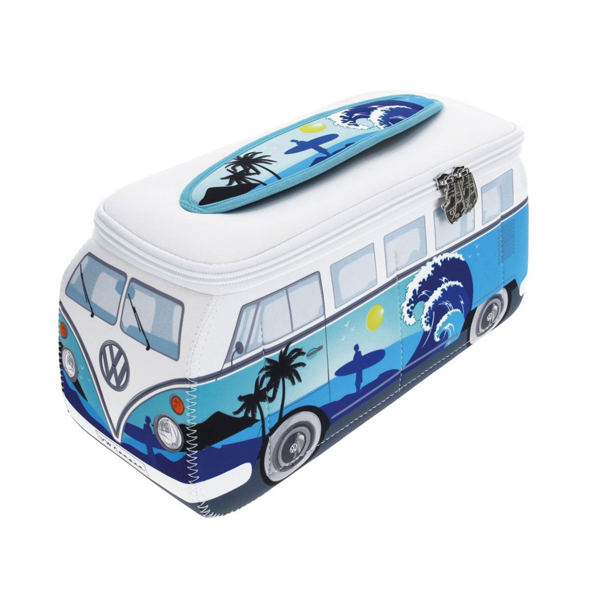 Volkswagen T1 Bulli Bus 3D Neoprene Universeel Etui - Surf Klein