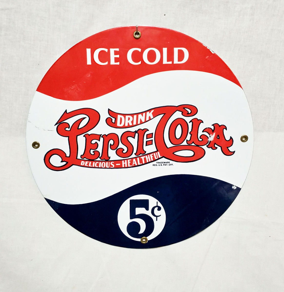 Ice Cold Pepsi-Cola Emaille Bord 12" / 30 cm