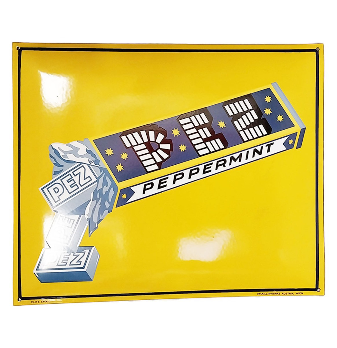 Pez Peppermint Emaille Bord - 60 x 50cm