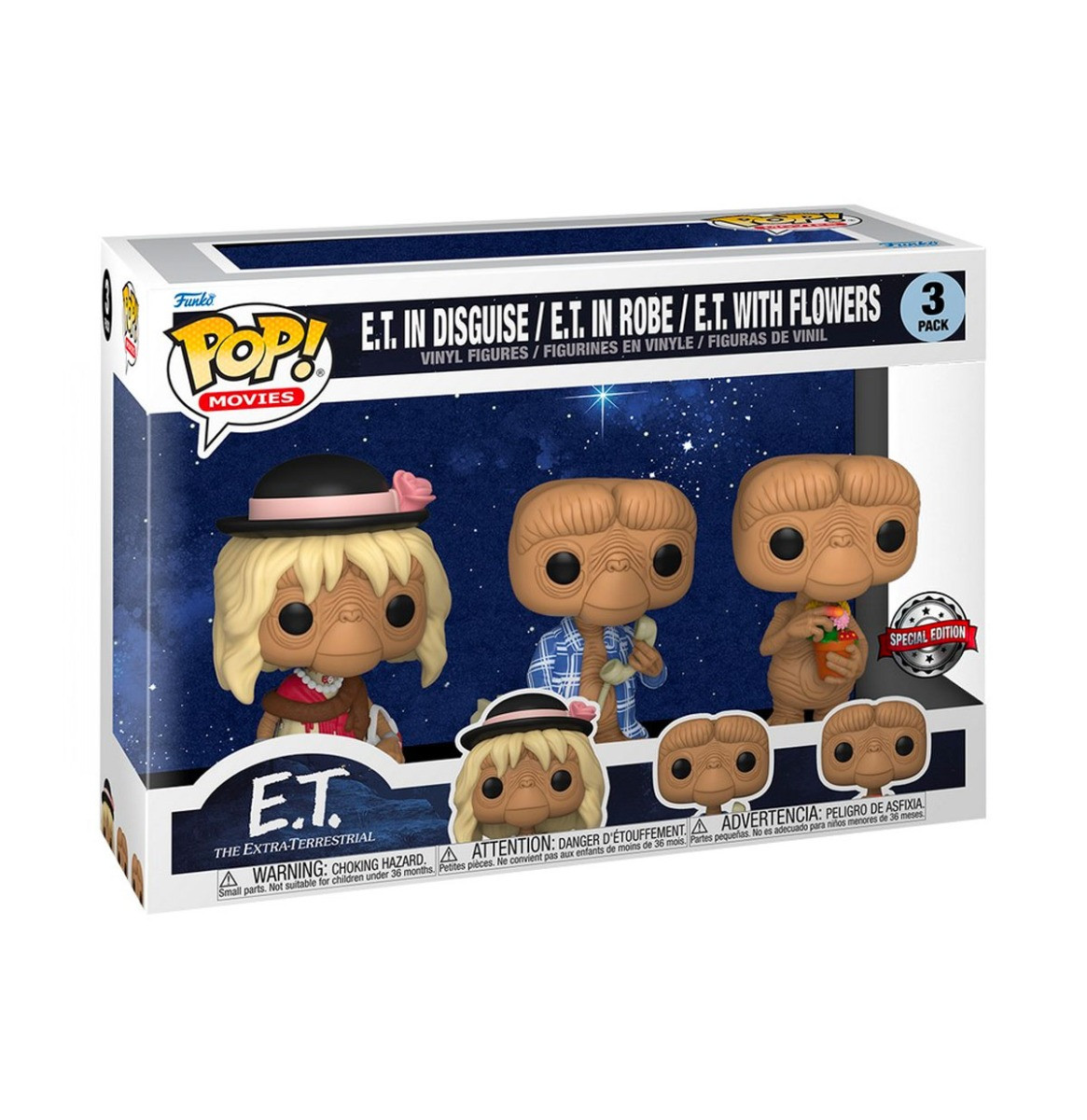 Funko Pop! Movies: E.T. 40th Anniversary - E.T. 3-Pak