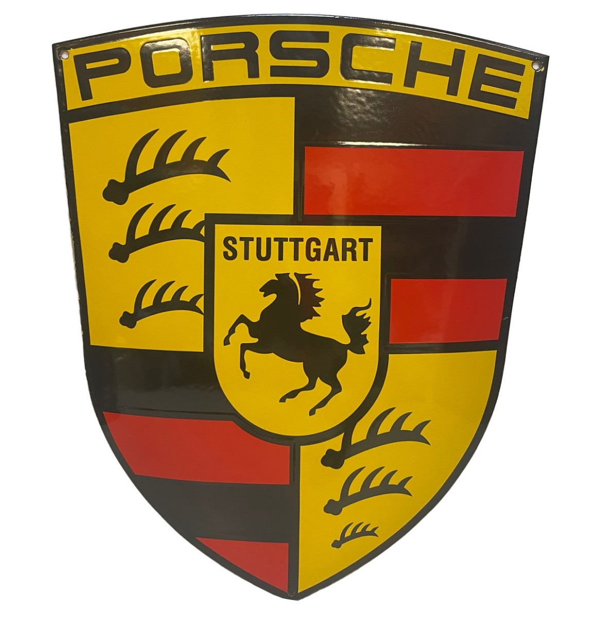 Porsche Logo Emaille Bord 45 x 37 cm