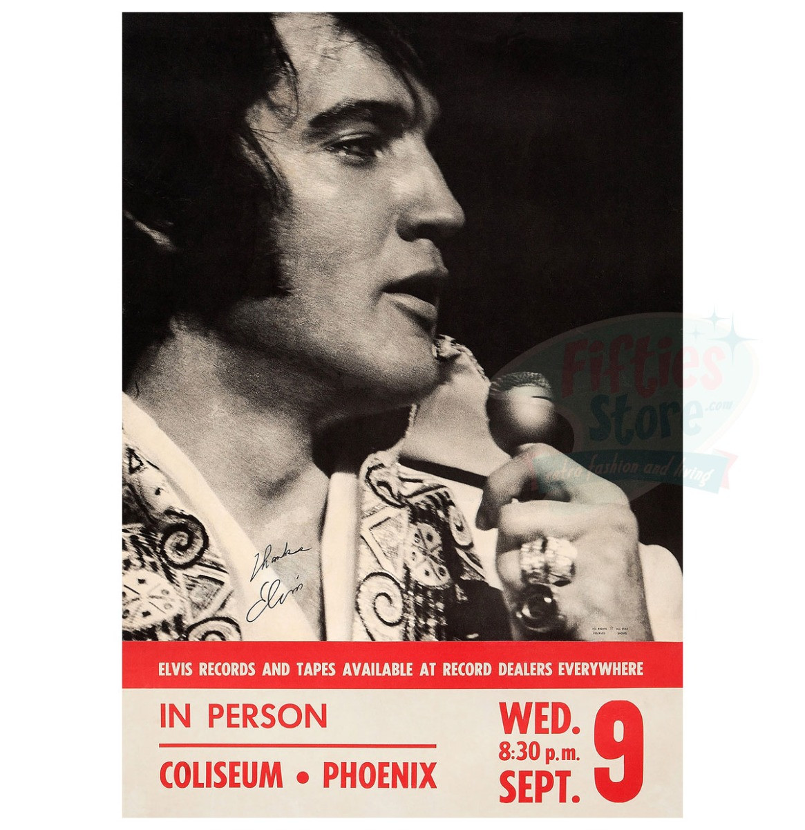Elvis Presley In Phoenix Concertposter A1 59,4 x 84 cm