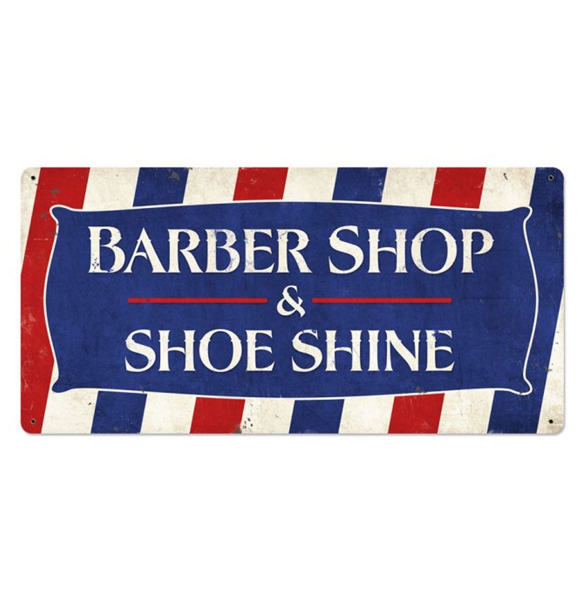 Barber Shop - Shoe Shine Zwaar Metalen Bord