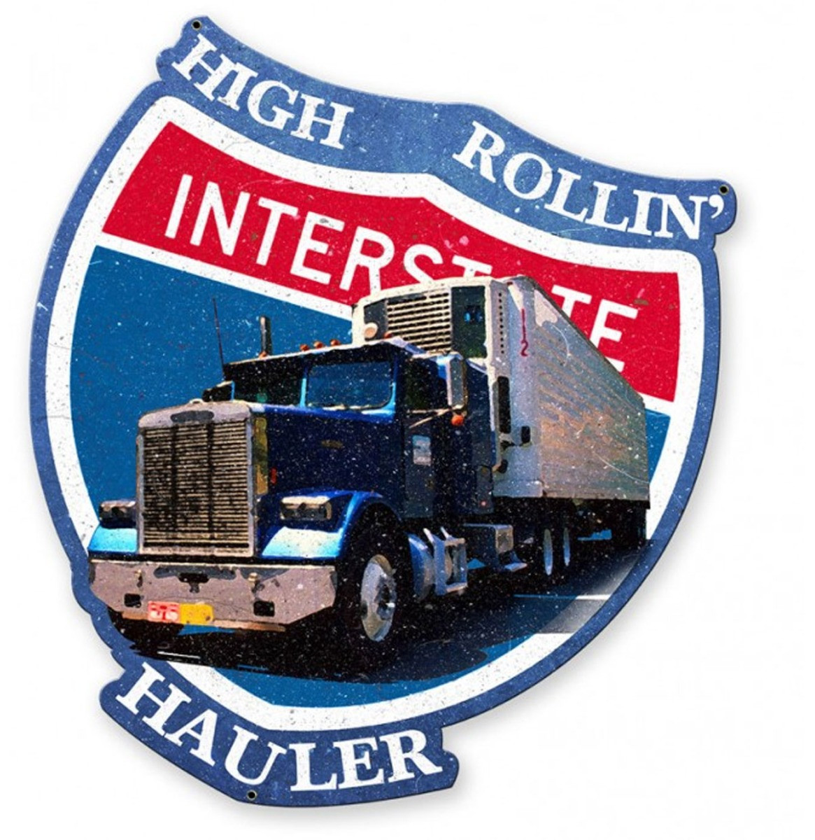 High Rollin&apos; Interstate Hauler Zwaar Metalen Bord 40 x 35 cm
