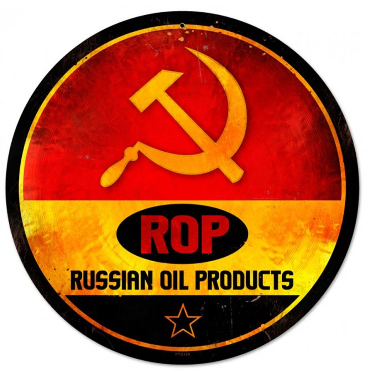 ROP Russian Oil Products Zwaar Metalen Bord 35,5 cm