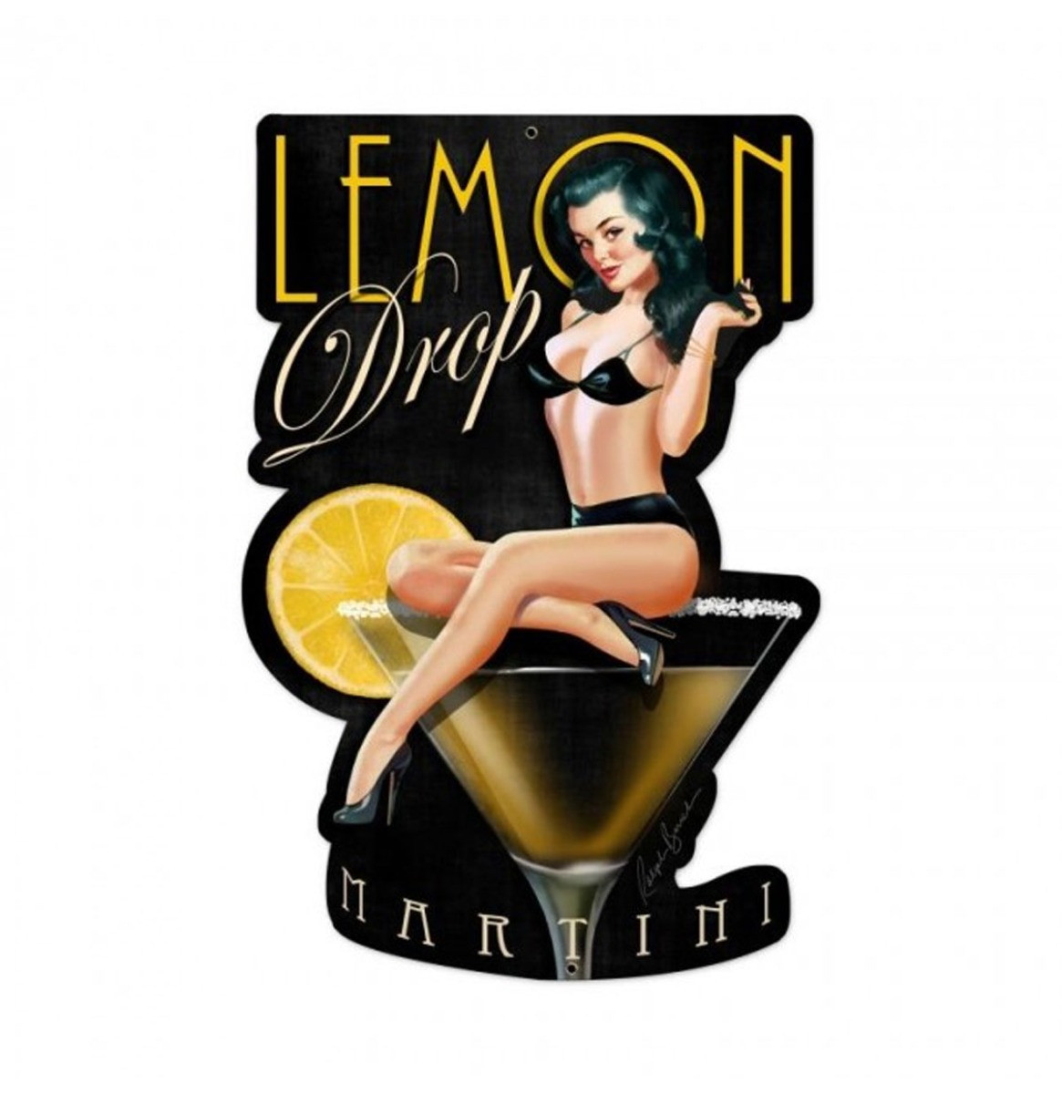 Lemon Drop Zwaar Metalen Bord 60 x 40 cm