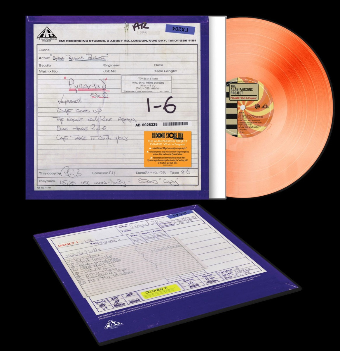 Alan Parsons Project - Pyramid Work In Progress (Oranje Vinyl) (Record Store Day 2024) LP