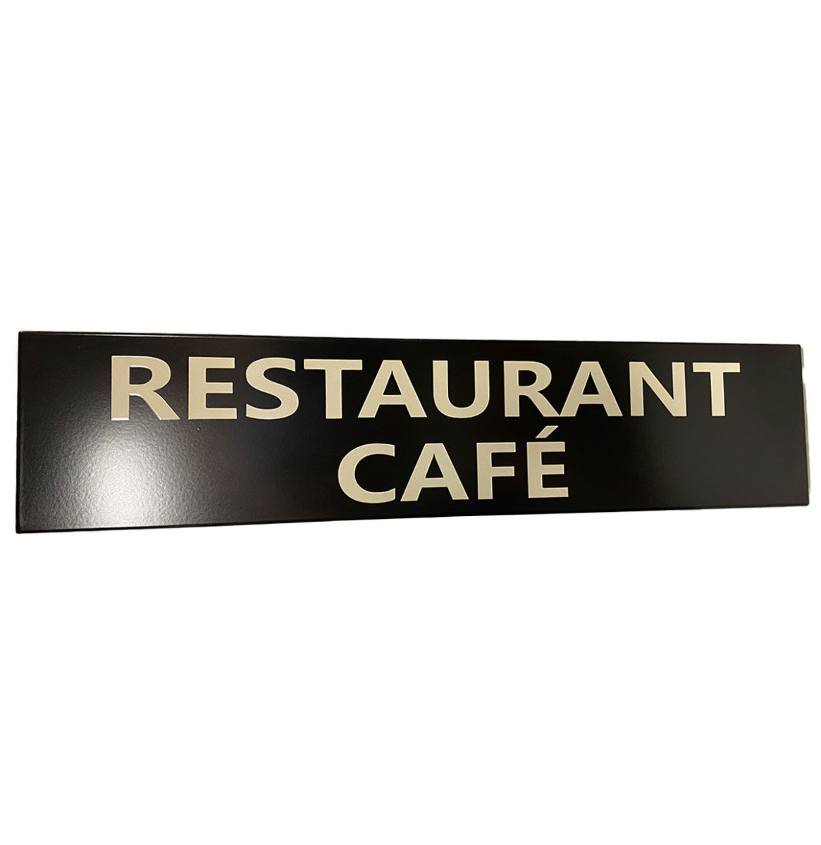 Restaurant Cafe Zwart Emaille Bord - 90 x 20cm