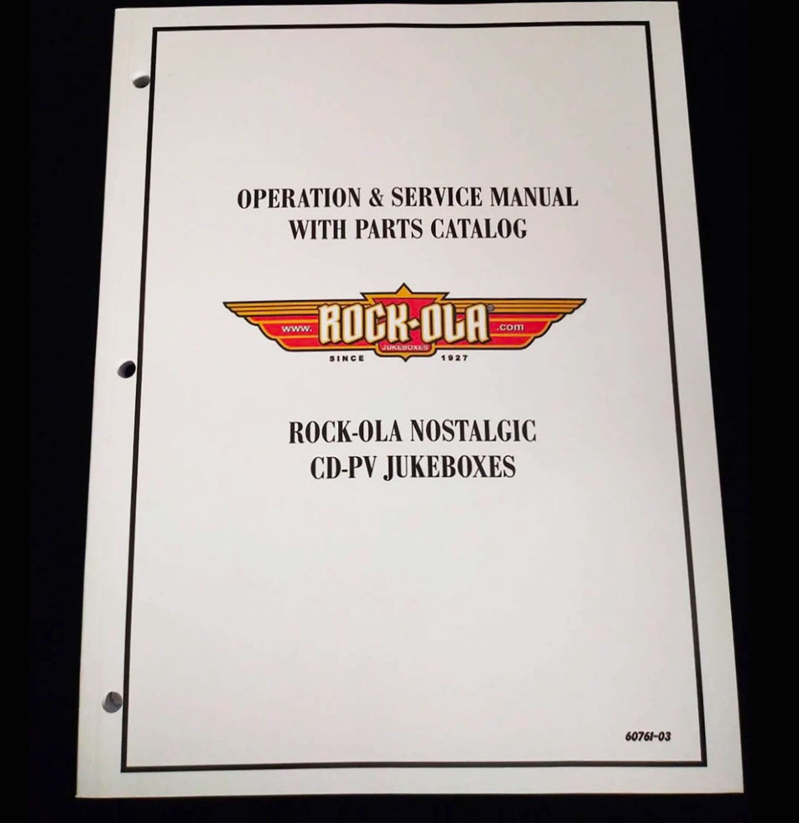 Rock-Ola Service Manual Nostalgic CD-PV Jukeboxen 6.20