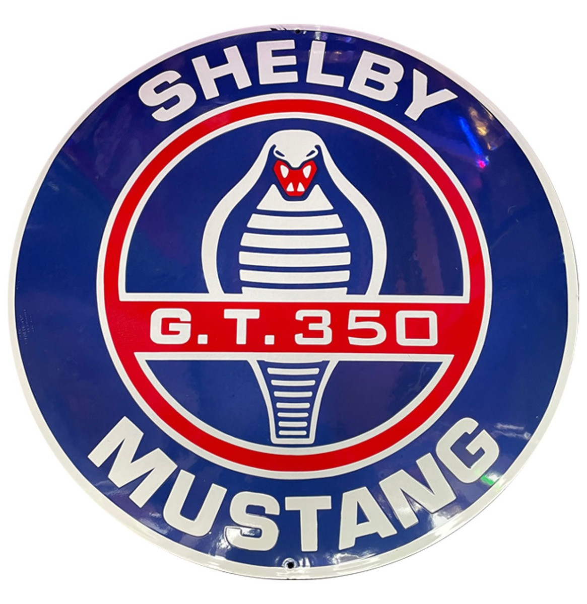 Shelby Mustang G.T. 350 Emaille Bord - 60 cm ø