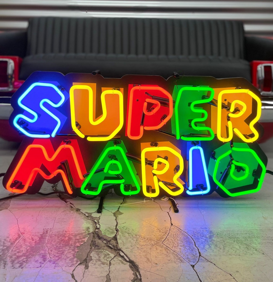 Super Mario Logo Neon Verlichting 80 x 38,5 cm