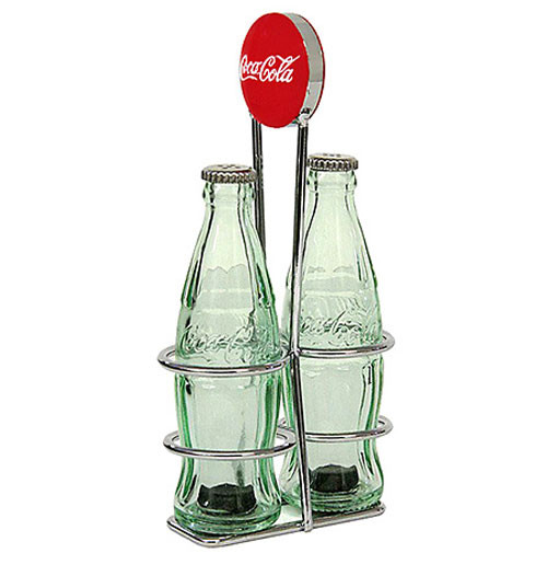 Coca-Cola Flesjes Zout en Peper Glas