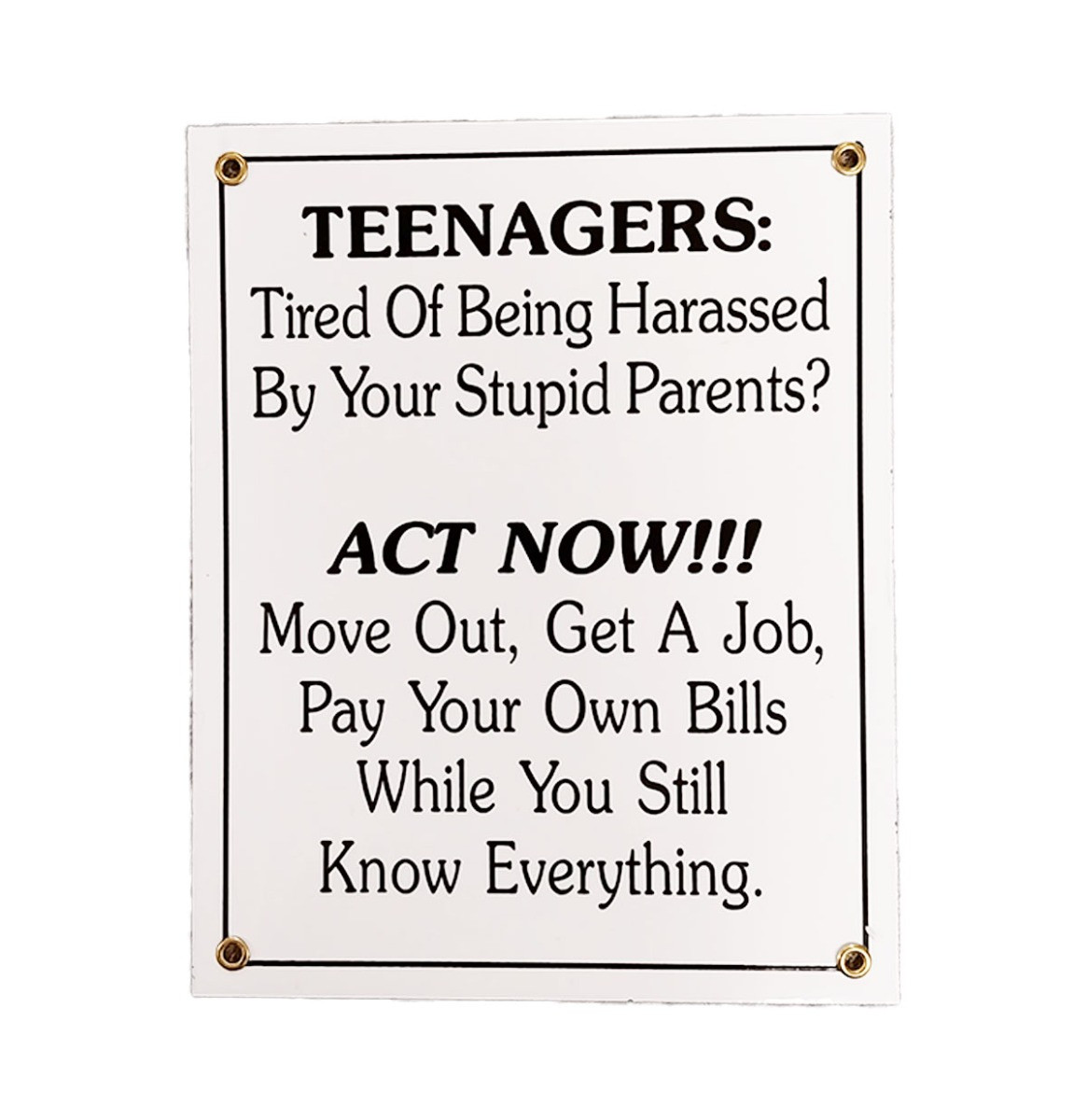 Teenagers Emaille Bord