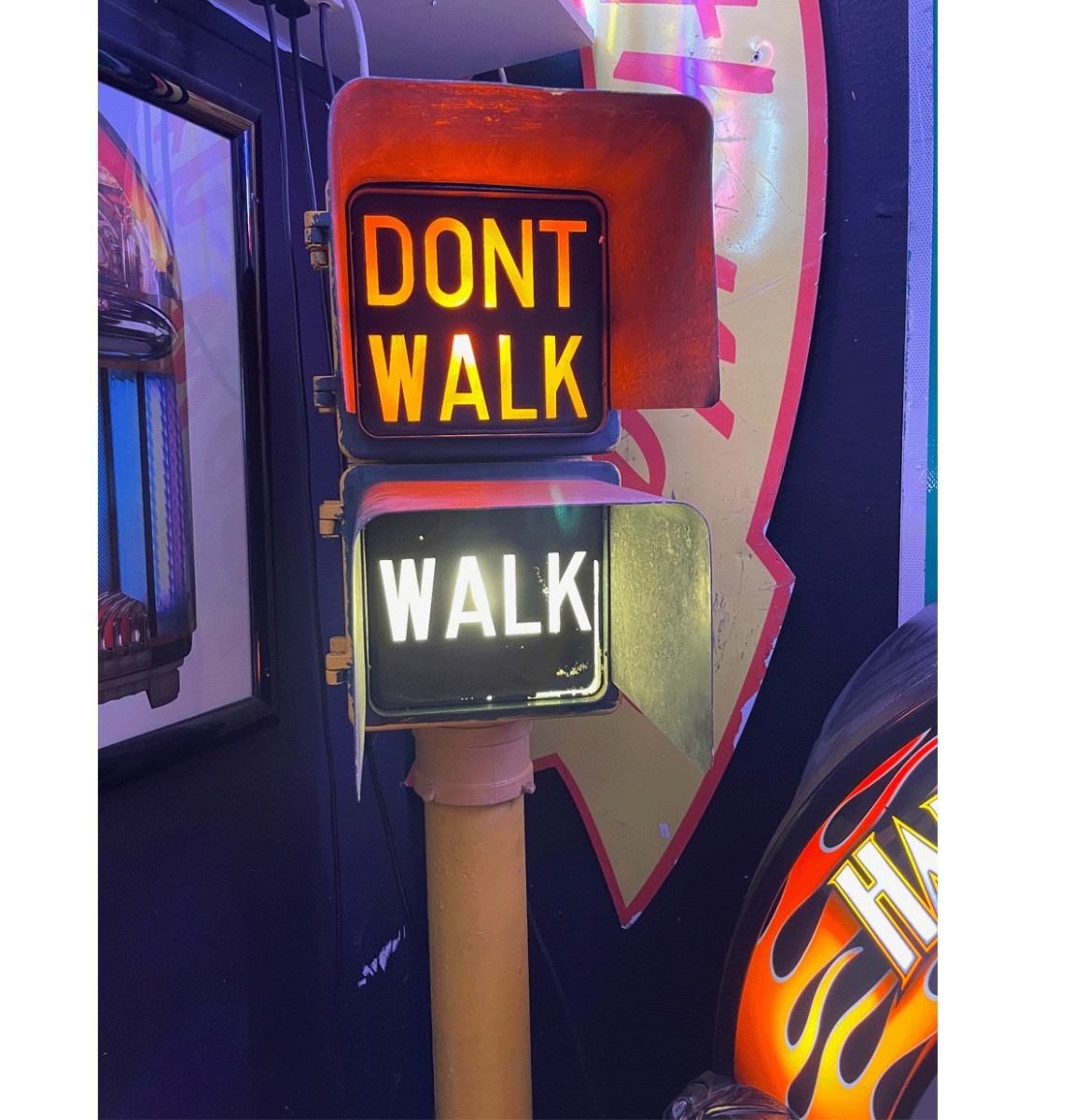 Walk Don&apos;t Walk Verkeerslicht - Origineel - Omgeving Chicago - Op Voet