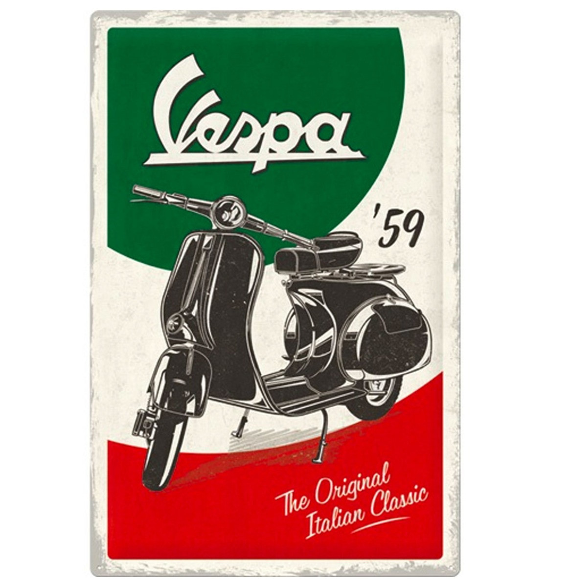 Tinnen Bord 40 x 60 Vespa - The Italian Classic