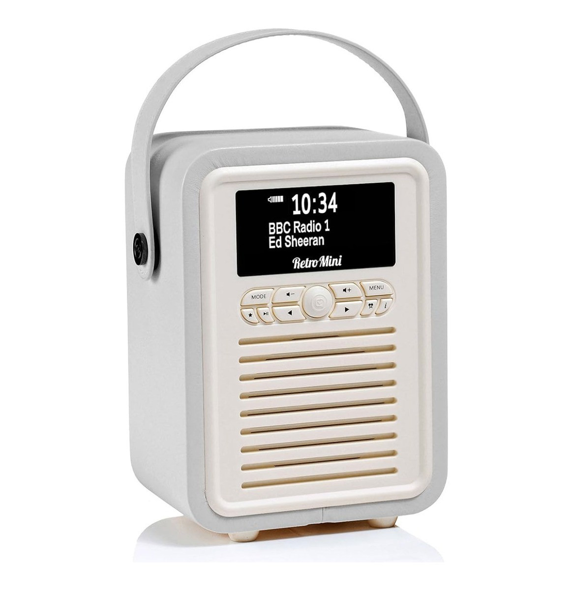 Retro Mini Radio DAB Bluetooth - Licht Grijs