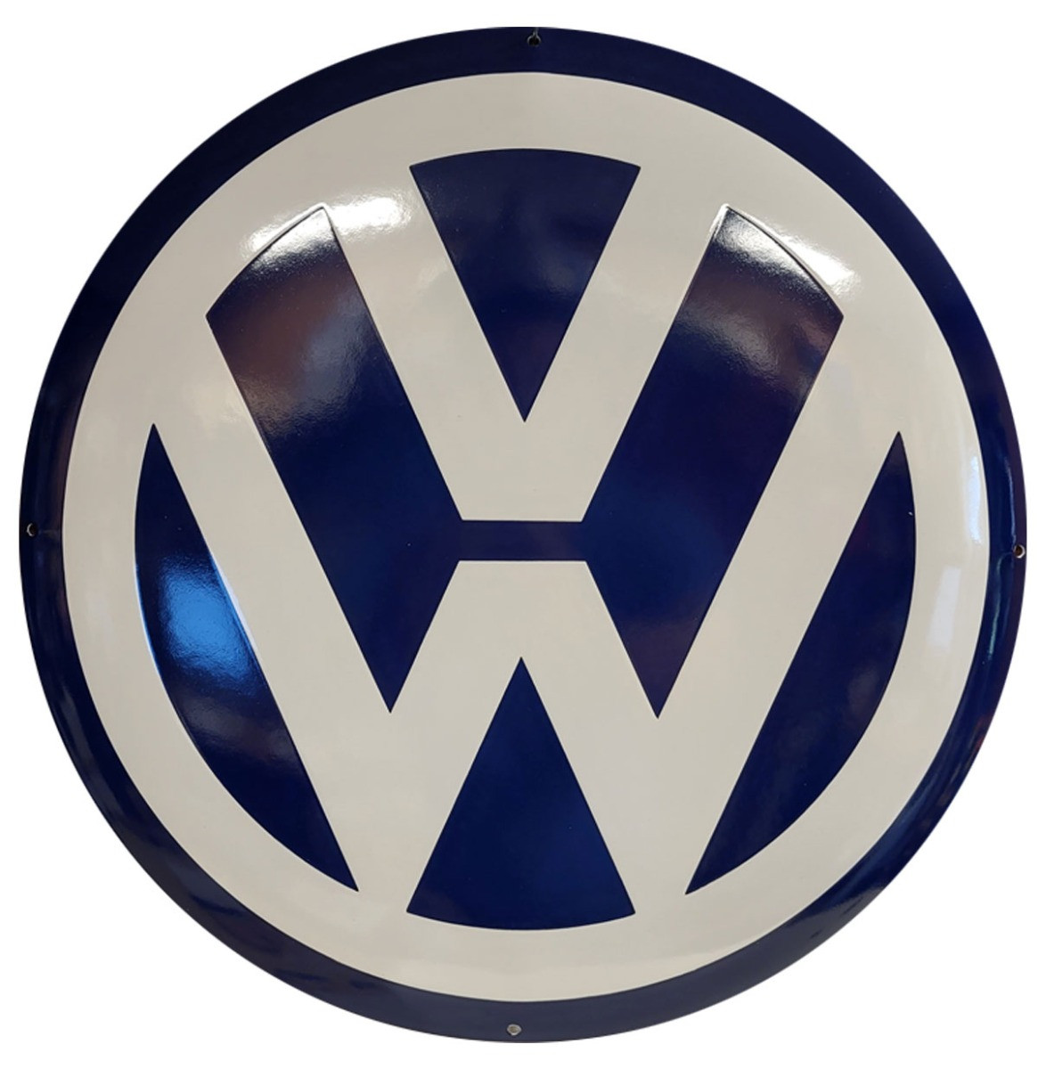 Volkswagen Logo Emaille Bord - 41 cm ø