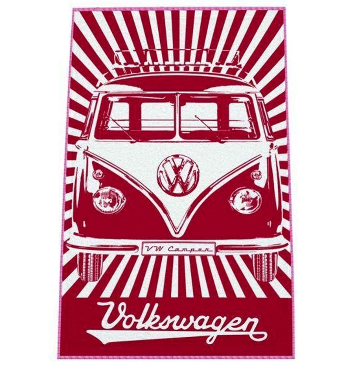 VW Volkswagen Bus Strandlaken Rood