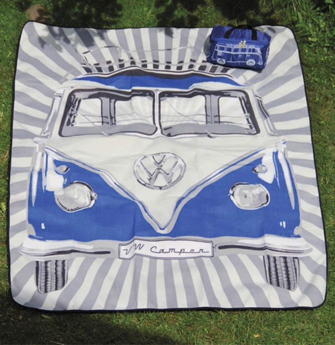 VW Volkswagen Picnic Blanket Blue