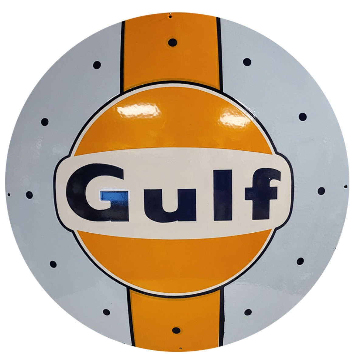 Gulf Logo Emaille Bord - 70 cm ø
