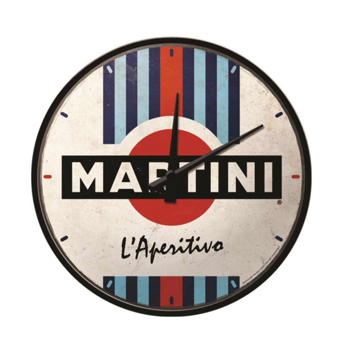 Wand Klok Martini L&apos;Aperitivo Racing Stripes