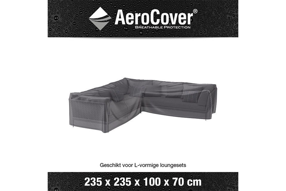 AeroCover | Loungesethoes 235 x 235 x 100 x 70(h) cm | L-vorm