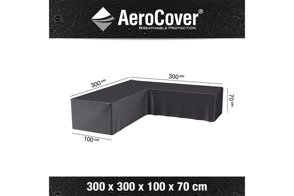 AeroCover | Loungesethoes 300 x 300 x 100 x 70(h) cm | L-vorm