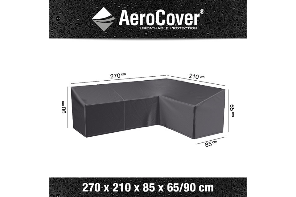 AeroCover | Loungesethoes 270 x 210 x 85 x 65(h) cm | L-vorm Rechts
