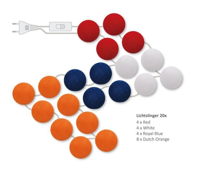 Cotton Ball Lights - Lichtslinger - Oranje