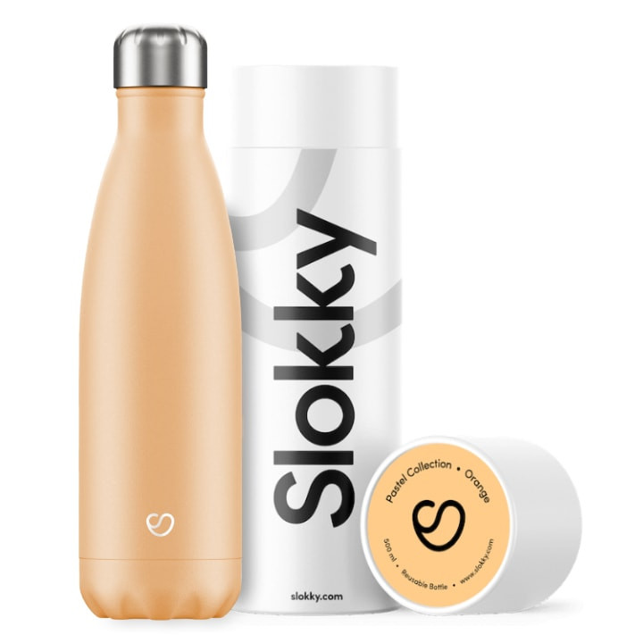 Slokky - Geïsoleerde Drinkfles - 500 ml Pastel Orange