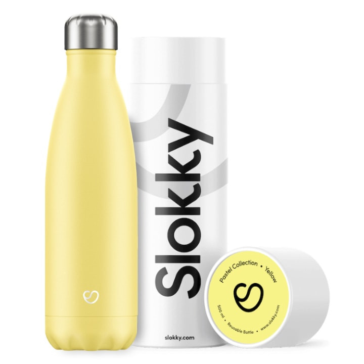 Slokky - Geïsoleerde Drinkfles - 500 ml Pastel Yellow