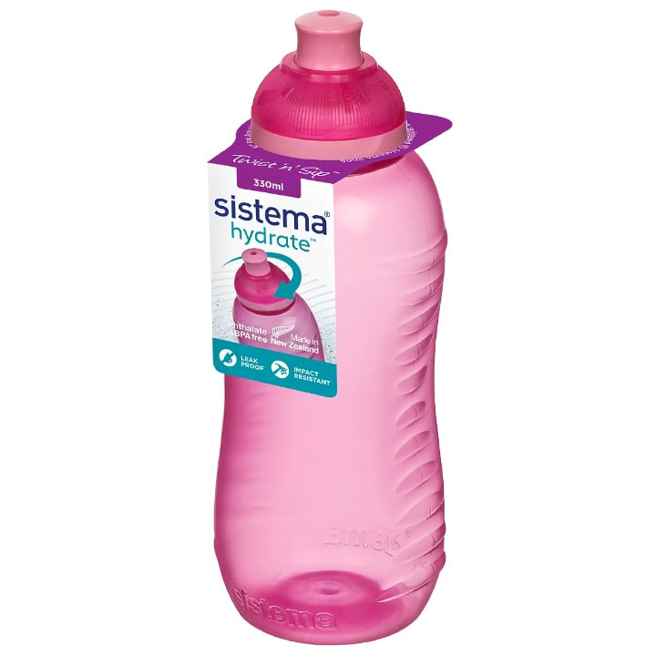 Sistema Hydrate - Squeeze Drinkfles - 330 ml Roze
