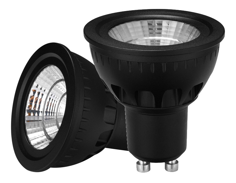 LED GU10 spot - 5W - Dimbaar op kleur (2000-3000K) - 45 graden - zwart