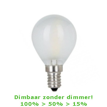 LED E14-G45 Filament Bulb 4W - 3-staps Dimbaar - 2700K - 450 Lm