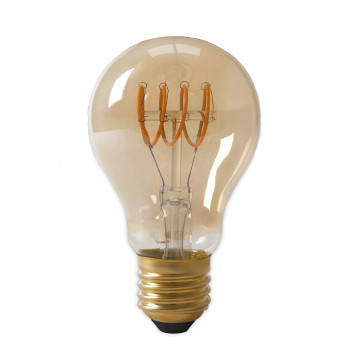 LED E27-A60 Filament 4 Watt - 2700K - Curved - Dimbaar - Amber