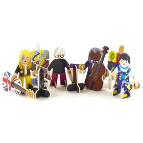 Beroepen Bouwpakket 3D voor Kinderen Miniatuur Figuren - Artiesten